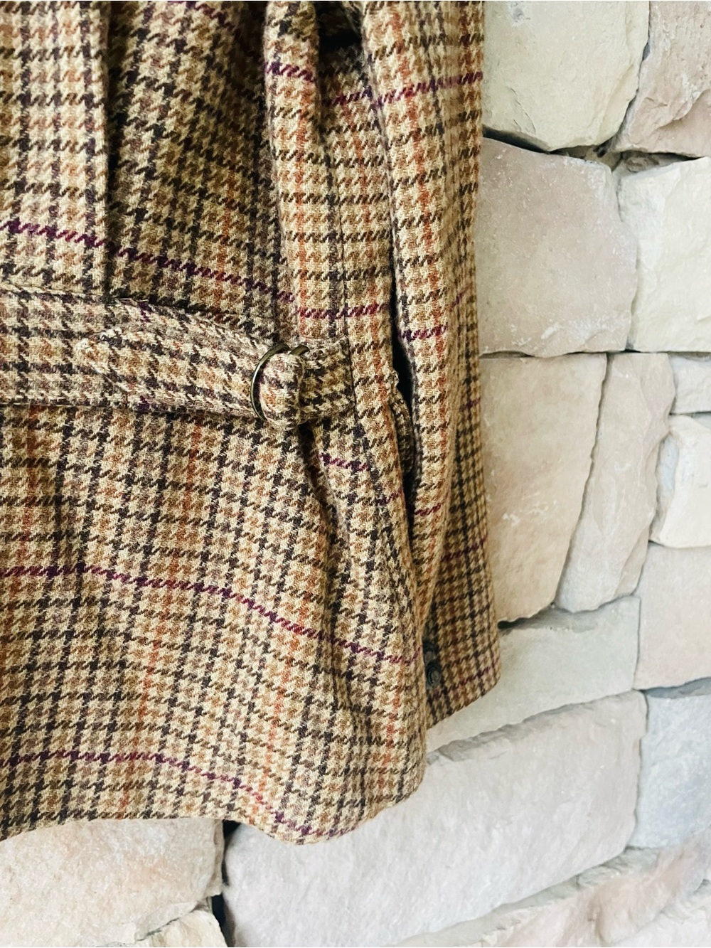 Lauren Ralph Lauren Equestrian Vintage Houndstooth Coat RARE - Picture 7 of 9